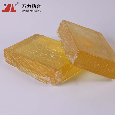 Chất kết dính nhạy cảm với áp suất nóng chảy rắn 9500 Cps Keo dán nóng màu vàng trong suốt TPR-4376A
